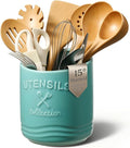 AISBUGUR Large Ceramic Utensil Holder 7.5" H×6.3" W by AISBUGUR