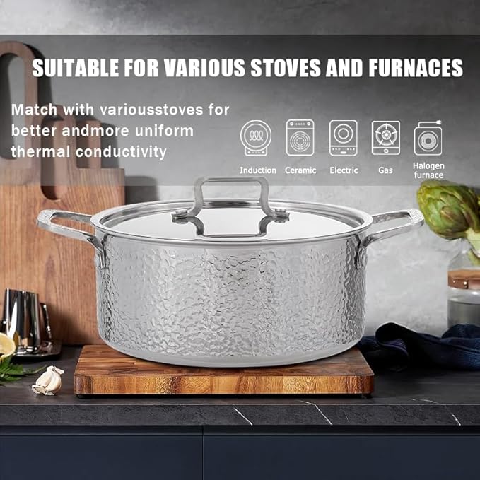 Vivicreate Tri Ply Stainless Steel Stock Pot - Image 2