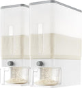Lifewit 2 Pack Rice Dispenser 25 Lbs, Rice Storage Container Sealed Moisture by Lifewit