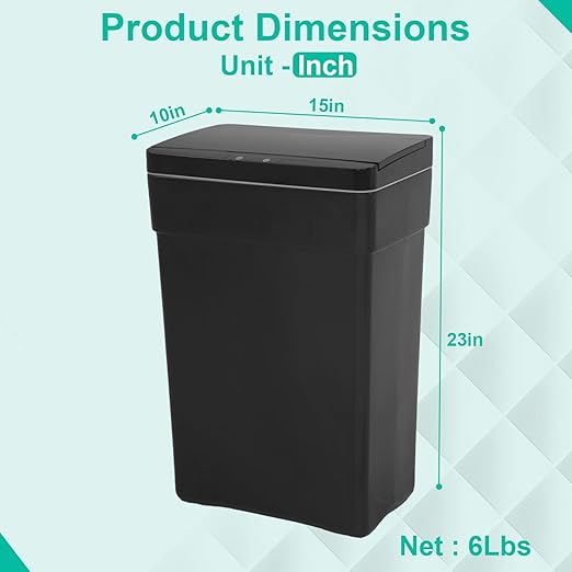 BestOffice 13 Gallon Trash Can Automatic Kitchen Trash Can Touch Free - Image 7