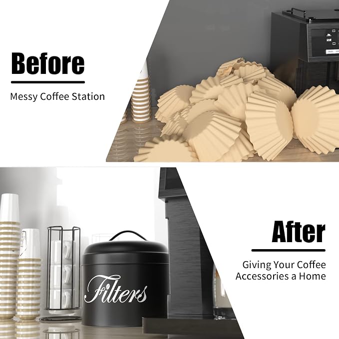 Coffee Filter Holder with Lid, Basket Storage Container - Image 3
