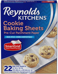 Reynolds Kitchens Cookie Baking Sheets, Pre-Cut Baking Parchment Paper Sheets by ReynoldsConsumerProducts