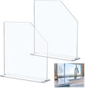 Vesici 2 Pcs Clear Acrylic Sink Splash Guard Freestanding Panel Barrier by Vesici