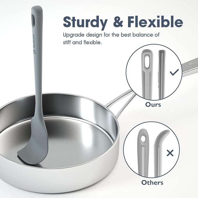 ChefAide 4 Pieces Silicone Spatula Set, Food Grade Rubber Spatula, Upgrade - Image 3