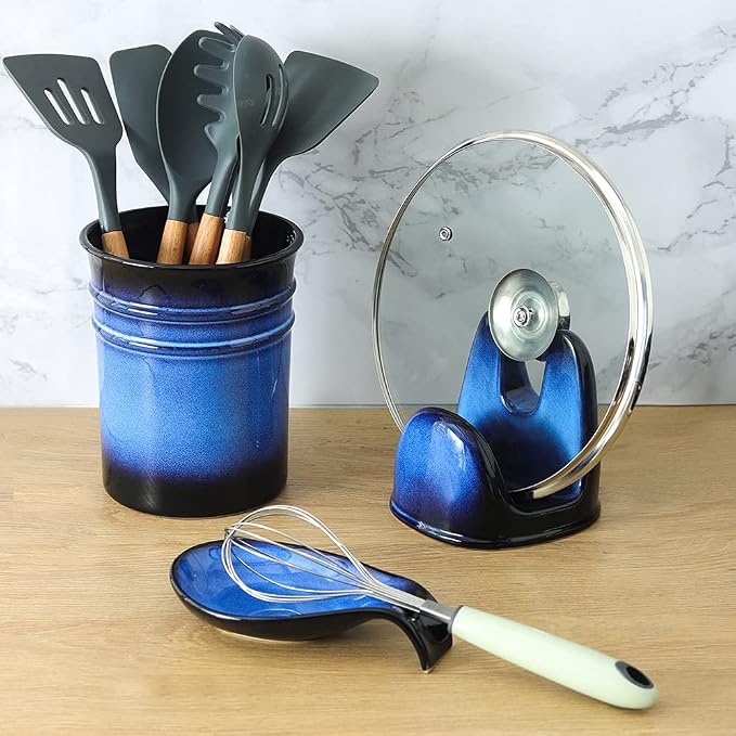 Nihow Pot Lid Holder: Stable Ceramic Pan Lid Holder - Image 6