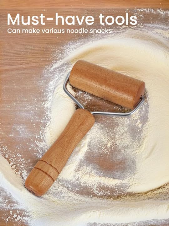Pizza Rolling Pin, Small Rolling Pin, Non-Stick Wooden Dough Roller - Image 4
