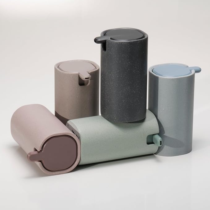 LINE+ARC Modern Easy-to-Press Soap Dispenser. Cute Bathroom Blue Marble Kitchen - Image 9