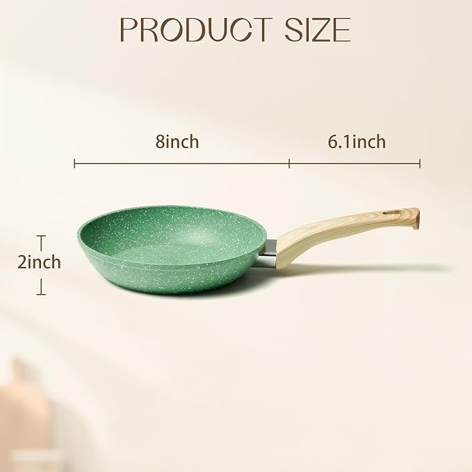 Innerwell Nonstick Frying Pan Skillet, 8 Inch Non Stick Egg Pan Omelet Frying - Image 6
