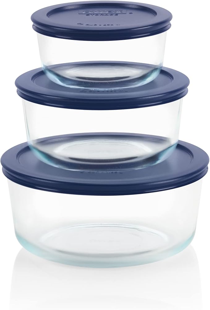 Pyrex Simply Store Glass Food Storage Containers Set, Meal Prep Containers by Pyrex