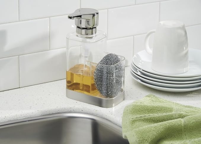 mDesign Modern Plastic Kitchen Sink Countertop Liquid Hand Soap Dispenser Pump - Image 3