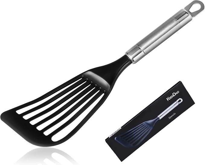 KSENDALO LFGB Certified Nylon Fish Spatula, Slotted Egg Turner by KSENDALO