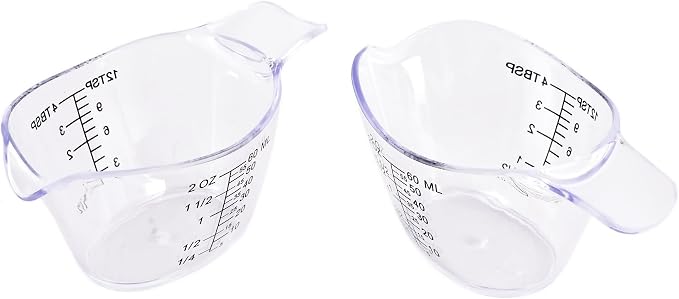 2 Pack Small Measuring Cups, 2oz/60ml Mini Measuring Cup by MiziDo