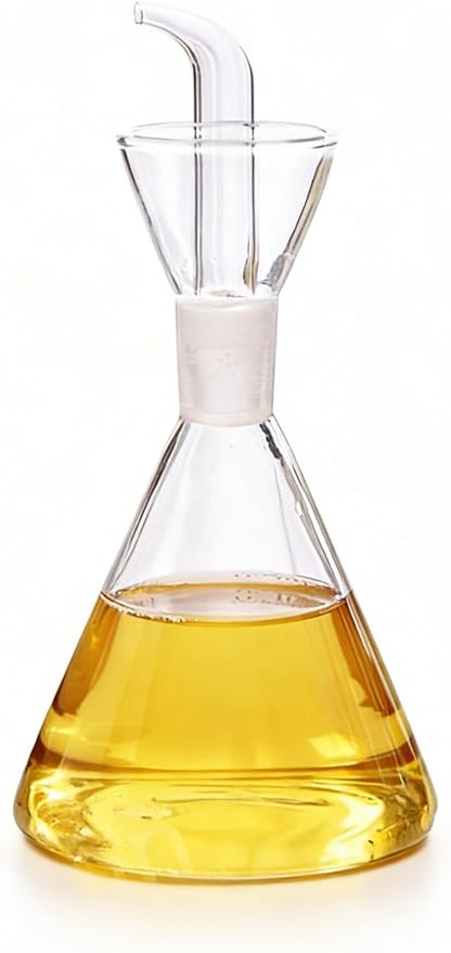 ELETON Conical Borosilicate Glass Olive Oil Dispenser – Non Drip Oil Bottle by ELETON