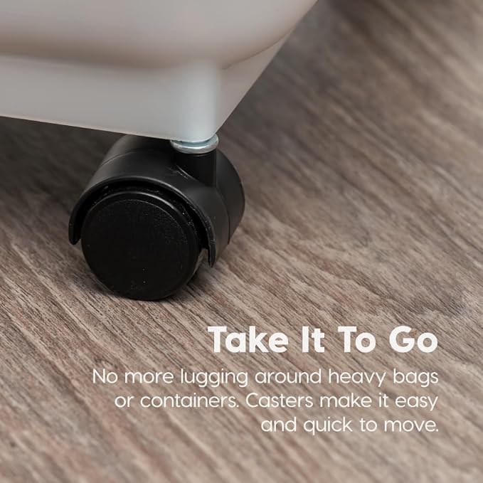 IRIS USA Airtight Dog Food Storage Container, WeatherPro, Removable Wheels - Image 11