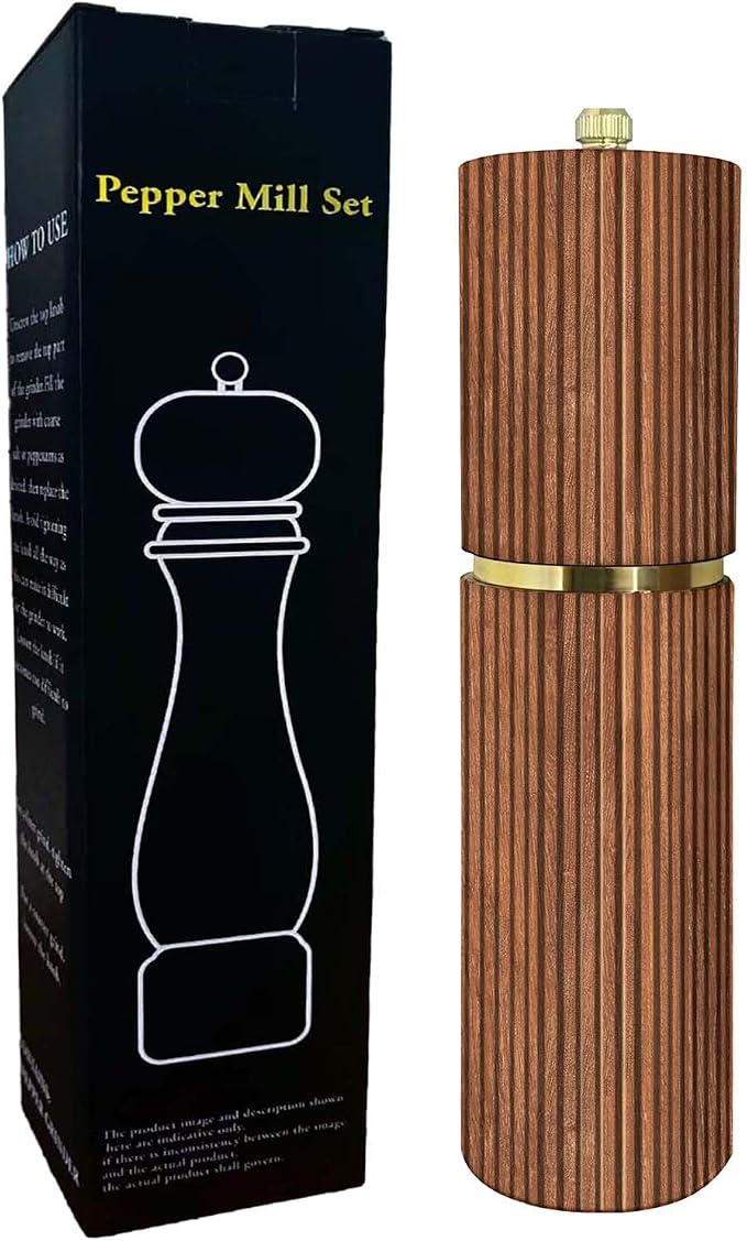 Wooden Pepper Grinder Pepper Mill, Adjustable Coarseness Salt Pepper Grinder - Image 4