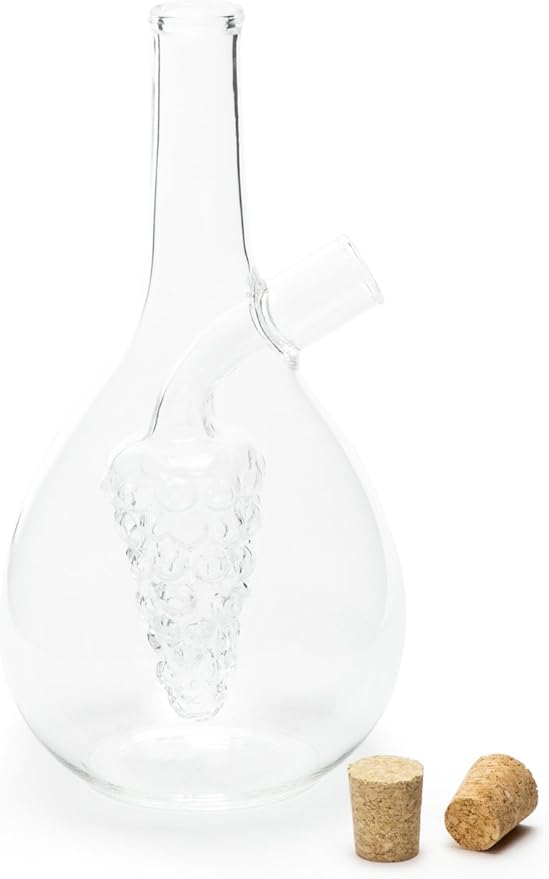 Fox Run Grape Motif Oil and Vinegar Cruet Dispenser Bottle - Image 5