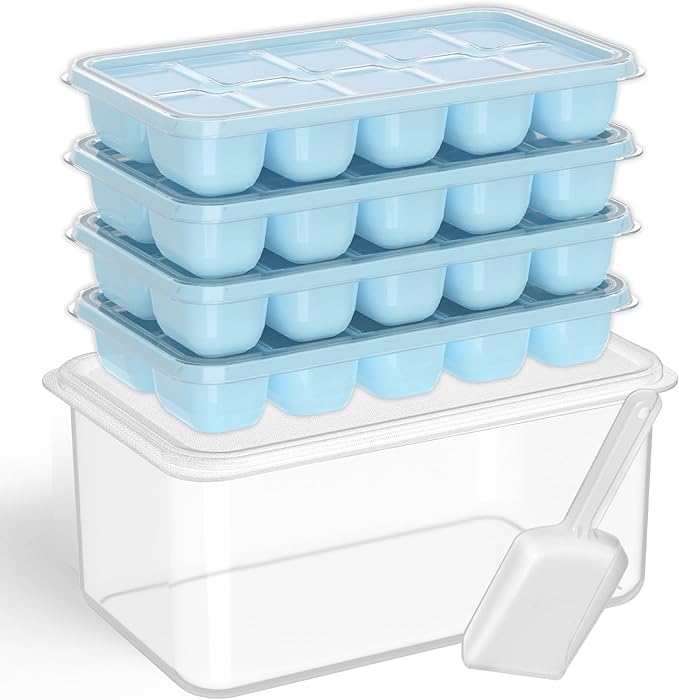 DOQAUS Ice Cube Tray with Lid and Bin by DOQAUS