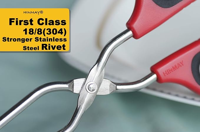 HINMAY Stainless Steel Scissor Tongs 11-Inch Heavy Duty Grilling Tongs - Image 5