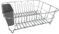 Dish Drying Rack & Cutlery Holder 2 Piece Set Compact Sink-Fitting Dish Drainer by SweetHomeCollection
