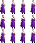 12 Pcs Purple Bib Bulk Aprons for Women Men Adult Girls Unisex by TSDSTORY