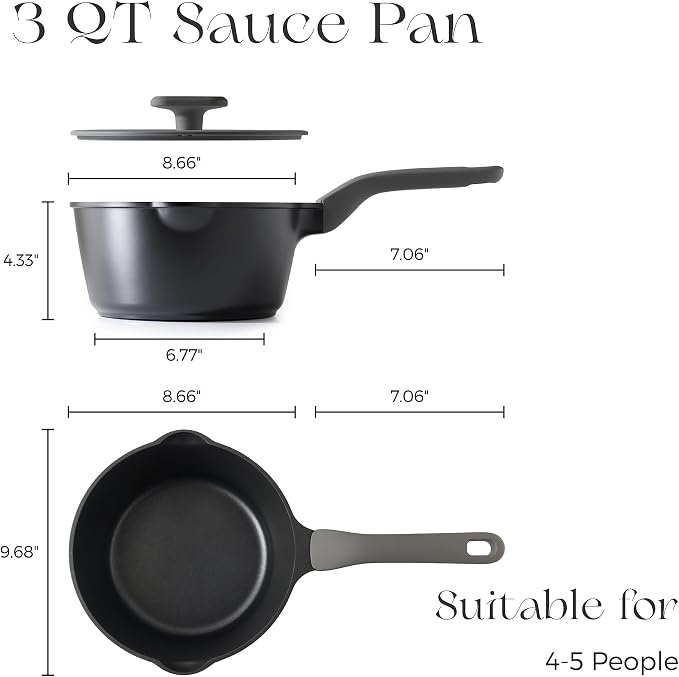 PRICUSIS Ceramic Nonstick Saucepan - Image 2