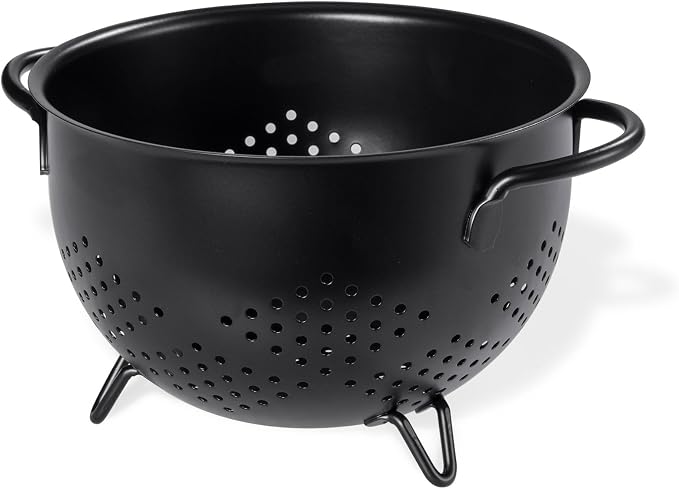 Metal Colander 5 Quart Powder Coated Self-draining Metal Strainer by Unknown