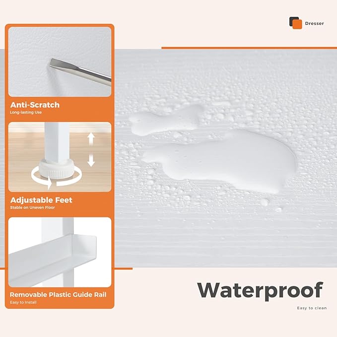 Sweetcrispy 10 Drawer Fabric Dresser Tall Chest Storage Organizer Tower - Image 5