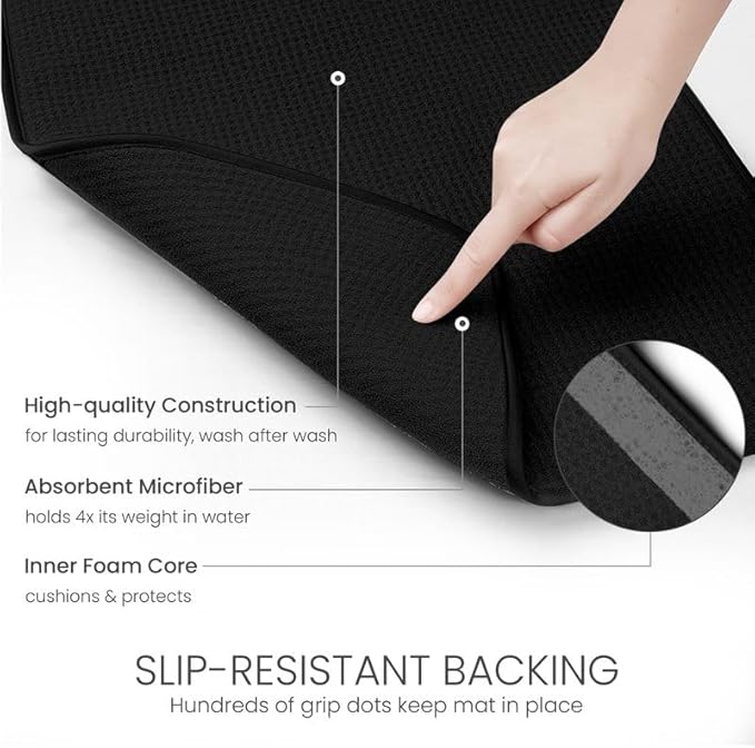 Bellemain XL Dish Mat Microfiber Dish Drying Mat, Super absorbent - Image 2