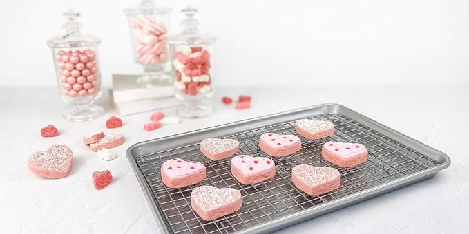 USA Pan Bakeware Quarter Sheet Baking Pan and Bakeable Nonstick Cooling Rack Set - Image 4
