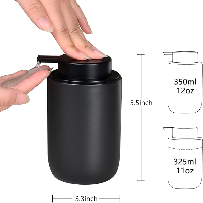 BosilunLife Black Soap Dispenser Set - Image 3