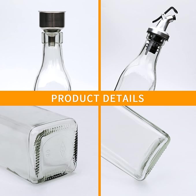Accguan Oil Dispenser, 6oz Leakproof Olive Oil Dispenser, Set - Image 3