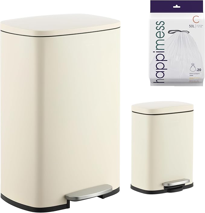 happimess HPM1006F Connor Rectangular 13-Gallon Trash Can by Happimess