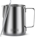 Milk Frothing Pitcher, 12oz 20oz 32oz Espresso Steaming Pitchers Stainless by Zroden
