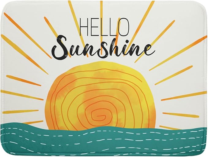Summer Seaside Sunset over Sea Dish Drying Mat by Anyako