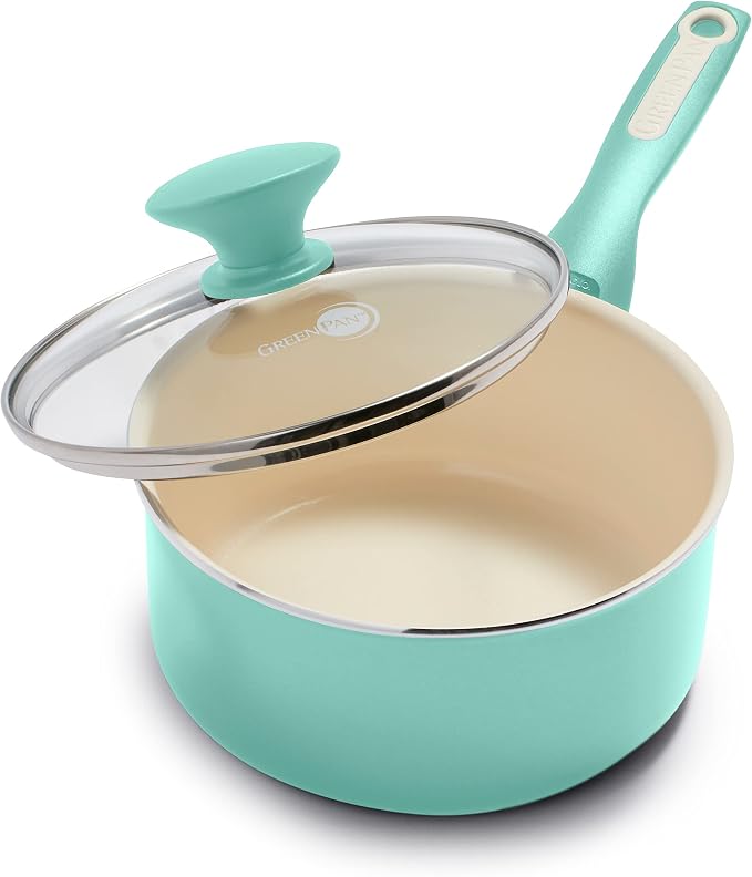 GreenPan Rio Healthy Ceramic Nonstick 2QT Saucepan by GreenPan