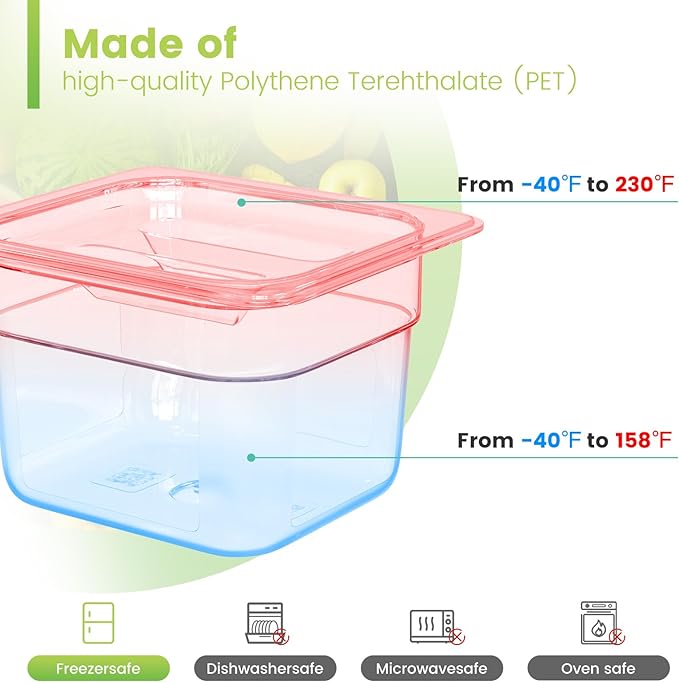 Plastic Clear Food Pan 1/6 Size Stackable Polycarbonate Pan - Image 5