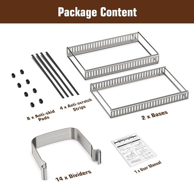 Housolution Cutting Board Organizer Rack, Expandable Baking Tray and Cookie - Image 7