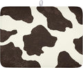 Milk Cow Drying Mat 24x18 Inch, Cattle Fur Farmhouse Dish Drainer Mats Summer by Trongr