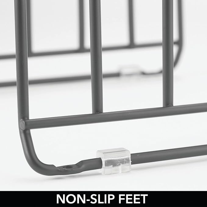 mDesign X-Large Steel Storage Tray Organizer Rack - Image 8
