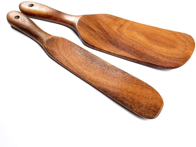 Spurtle Set, Natural Acacia Wooden Kitchen Utensils Set of 4, Wooden Spoons - Image 7