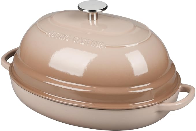 EDGING CASTING Enameled Oval Cast Iron Dutch Oven Pot - Image 6