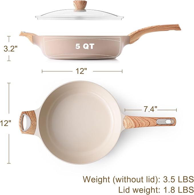 SENSARTE Ceramic Nonstick Frying Pan Skillet - Image 6