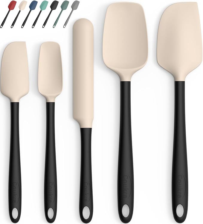 Coukre Silicone Spatula Set of 5, High Temperature Resistant, Food Grade by Coukre