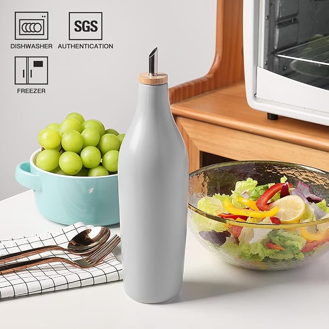Sweejar Matte Ceramic Olive Oil Dispenser Bottle - Image 2