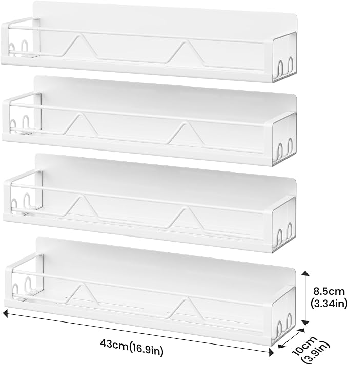Mystozer 16.9 Inch Wide Large Capacity Magnetic Spice Rack - Image 4