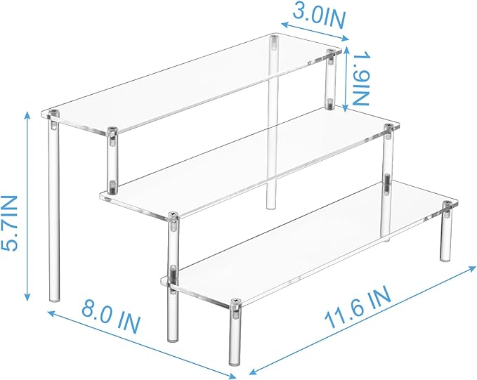 HENABLE Large Acrylic Display Risers, Perfume Stand Organizer, Tabletop Use - Image 5