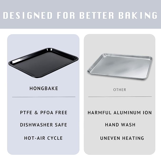 HONGBAKE 2 Pack Quarter Sheet Pan - Image 5
