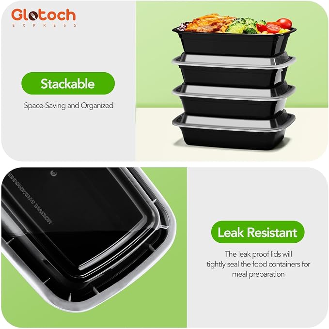 Meal Prep Containers 24oz-100 Pack Reusable Food Storage Containers - Image 7