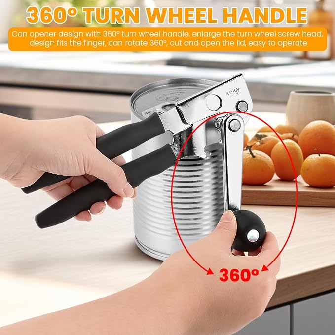 Commercial Can Opener, Crank Can Openers Manual, Heavy Duty Handheld Stainless - Image 6