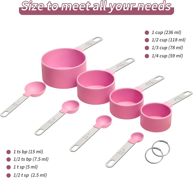 Measuring Cups Set Measuring Spoons Set, Nesting Measure Cups - Image 4